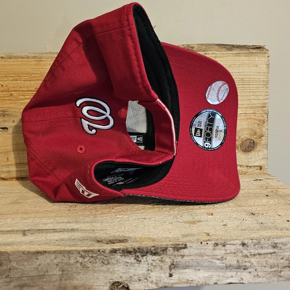 Washington Nationals Youth Baseball Cap Red White And Blue Sparkles - Picture 4 of 7
